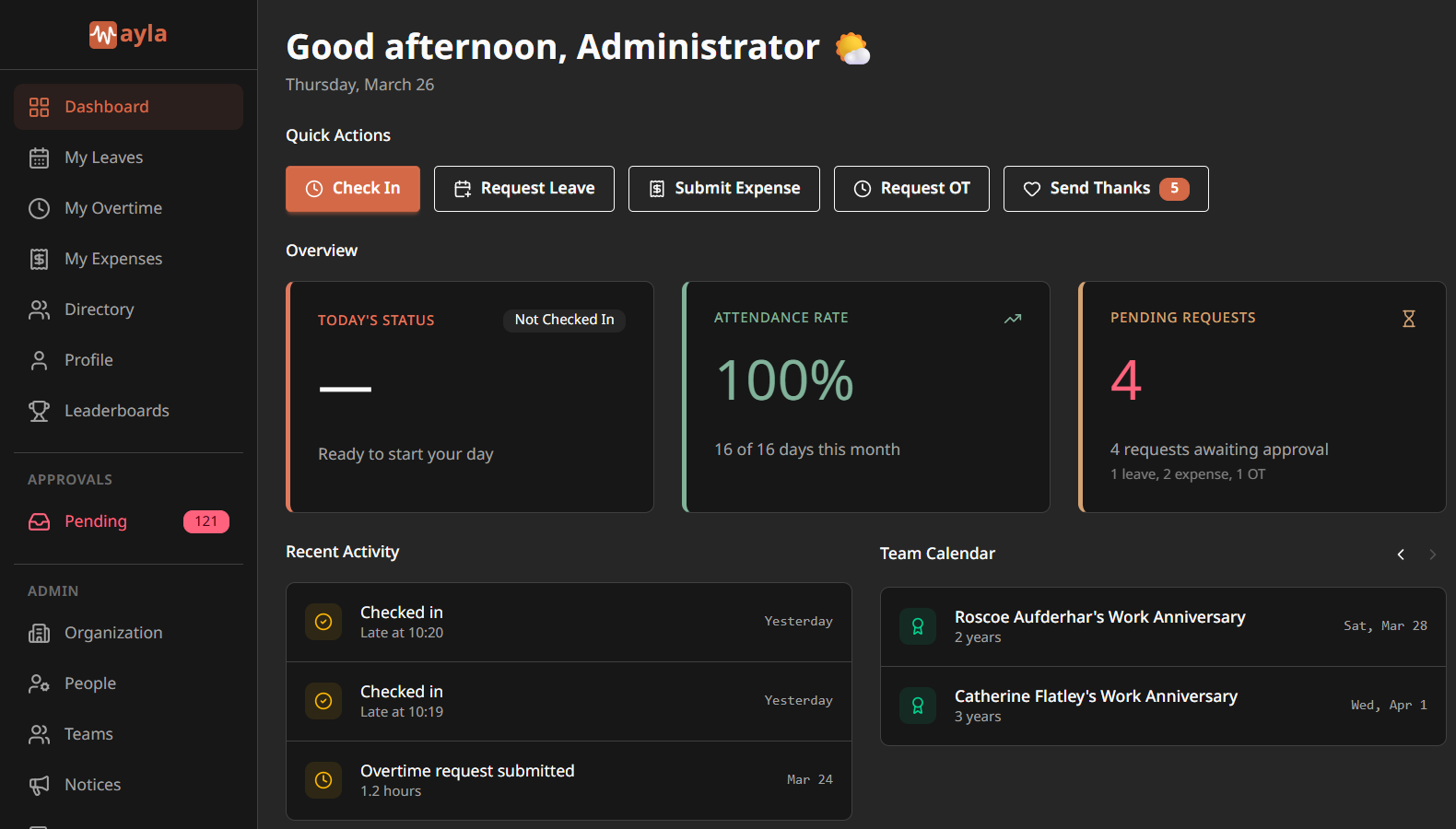 Wayla Dashboard
