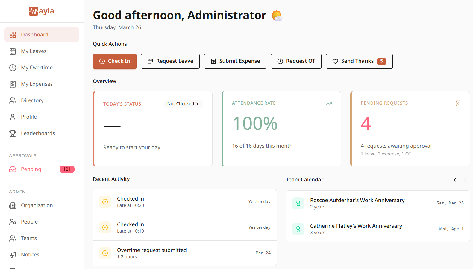 Wayla Dashboard